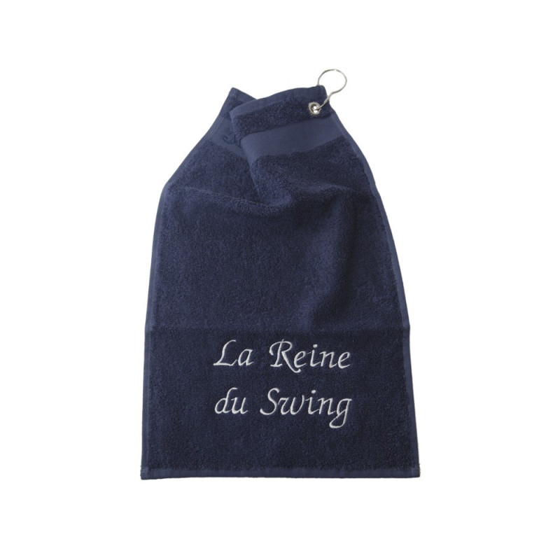 Serviette de golfe - Roi et Reine Bleu marine